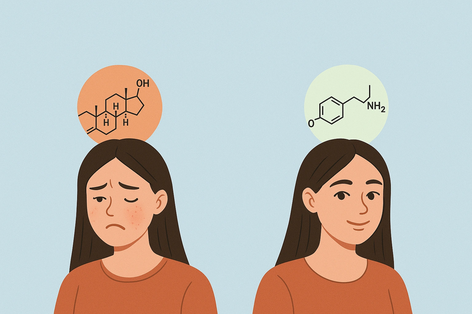 Molekuły nastroju: jak stres i dopamina wpływają na skórę