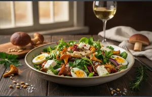 Три настрої, три салати з грибами: осінь на смак